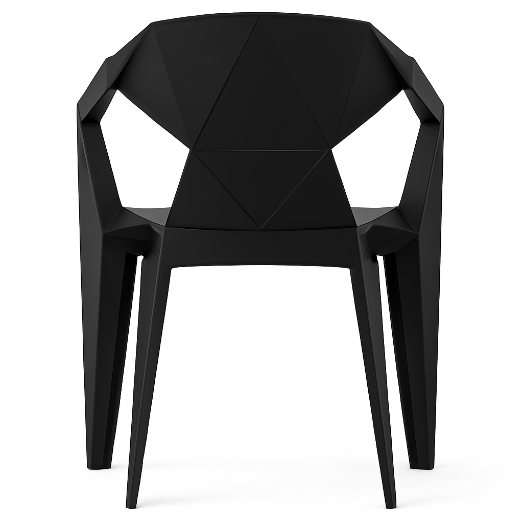 SILLA DE RESTAURANTE POLIPROPILENO MONOPIEZA NEGRO COMEDOR