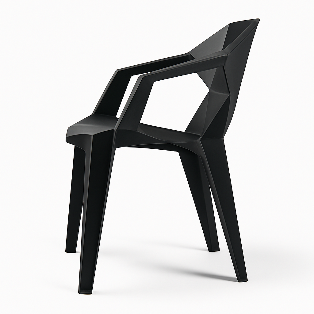 SILLA DE RESTAURANTE POLIPROPILENO MONOPIEZA NEGRO COMEDOR