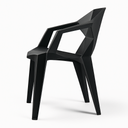 SILLA DE RESTAURANTE POLIPROPILENO MONOPIEZA NEGRO COMEDOR