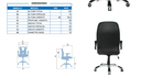 SILLA ERGONOMICA BRAZOS ABATIBLES TURIN CUERINA BASE NYLON