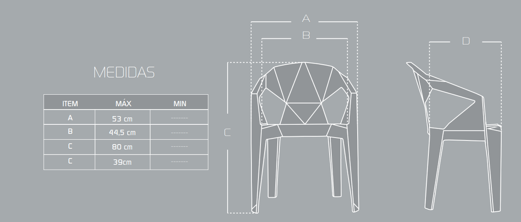 SILLA DE RESTAURANTE POLIPROPILENO MONOPIEZA ROJA COMEDOR