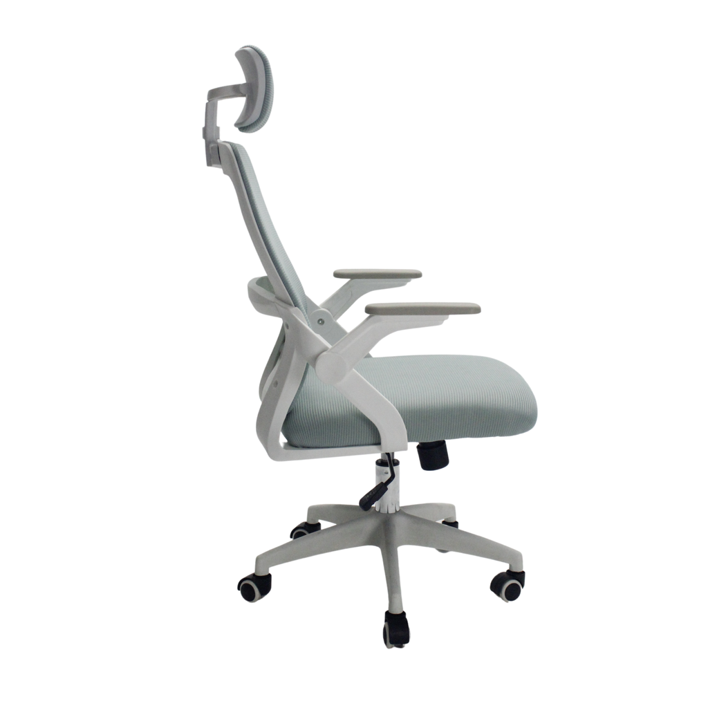 SILLA GERENCIAL PAÑO BRAZOS ABATIBLES AZUL MENTA KINGDOM