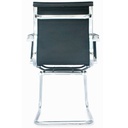 INTERLOCUTORA RECPECION SILLA BRUSELAS CROMO CUERO SINTETICO ELEGANTE NEGRA