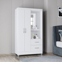 ARMARIO CLOSET 2 PUERTAS BLANCO CORDOBA 164CM X 181 CM MDP