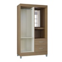 CLOSET ARMARIO 2 PUERTAS CORDOBA CASTAÑO CAFE MDP 180CM X 99CM