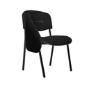 SILLA UNIVERSITARIA CON BRAZO ESCUALIZABLE NEGRO TAPIZADO ALCOLCHONADA