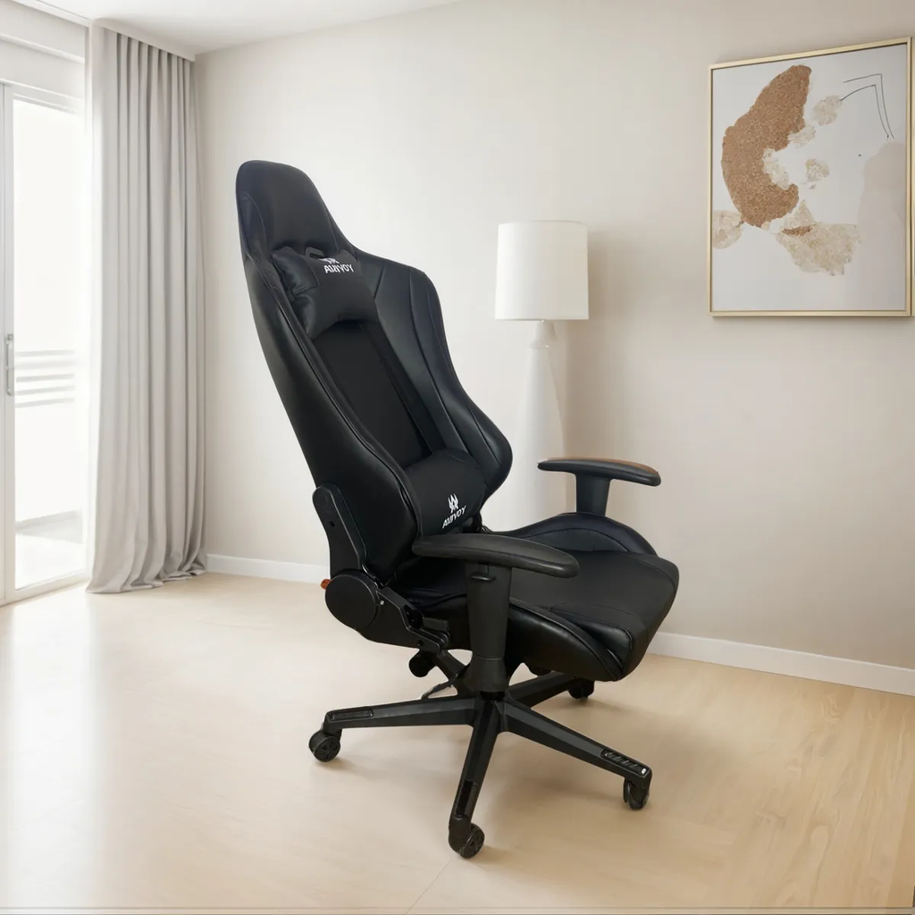 SILLA GAMER BRAZOS 2D NEGRA RECLINABLE VALORANT ERGONOMICA BASE NYLON