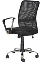 SILLA EJECUTIVA OFICINA BASE CROMADA CON BRAZOS DUBAI