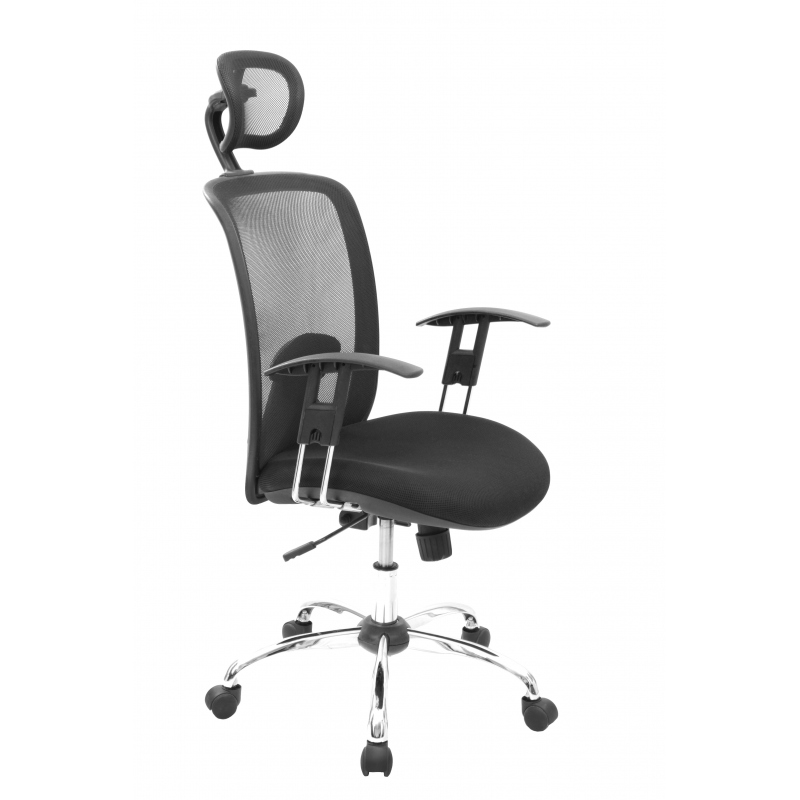SILLA DE OFICINA CON APOYO LUMBAR Y BRAZOS GRADUABLES ROMA