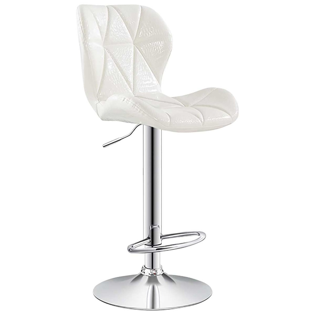 SILLA BAR GONGGA ALTA BLANCO CUERINA DESCANSAPIES