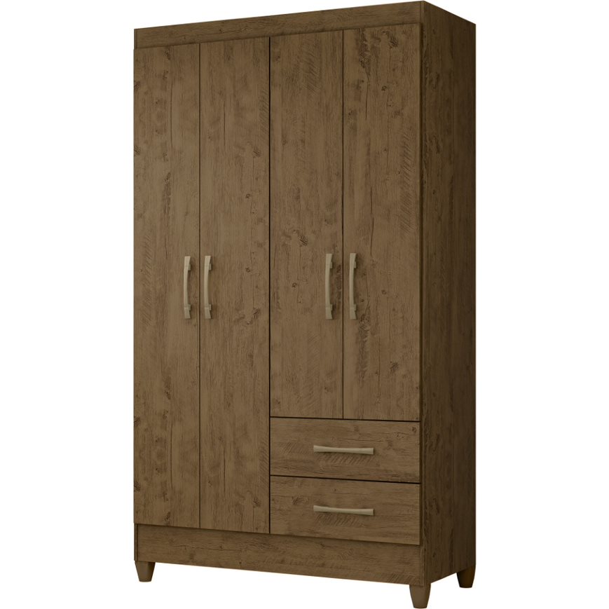 CLOSET ARMARIO CHILE 4 PUERTAS 182X 103CM CASTAÑO