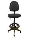 SILLA DE CAJERO LISA BASE, RUEDAS Y ARO EN NYLON GRADUABLE EN ALTURA