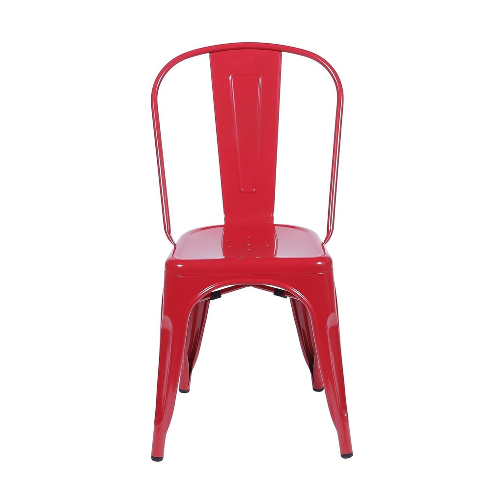 SILLA RESTAURANTE COMEDOR METALICA BRILLANTE TOLIX ROJA