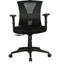 SILLA SHANGHAI /BRAZOS GRADUABLE / BASE NYLON / ASIENTO EN PAÑO NEGRO / ESPALDA EN MALLA NEGRA / APOYO LUMBAR GRADUABLE EN ALTURA Y PROFUNDIDAD 2D / MECANISMO BASCULANTE Y GRADUACION DE ALTURA EN ASIENTO