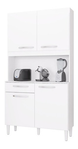 ALACENA CARINE 172X90X35 MDP BLANCO 4 PUERTAS 1 CAJON