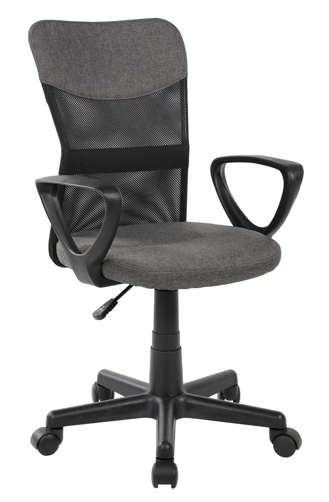 SILLA DE OFICINA MALLA GRIS COMPACTA ESCRITORIO GIRATORIA ESTUDIANTIL