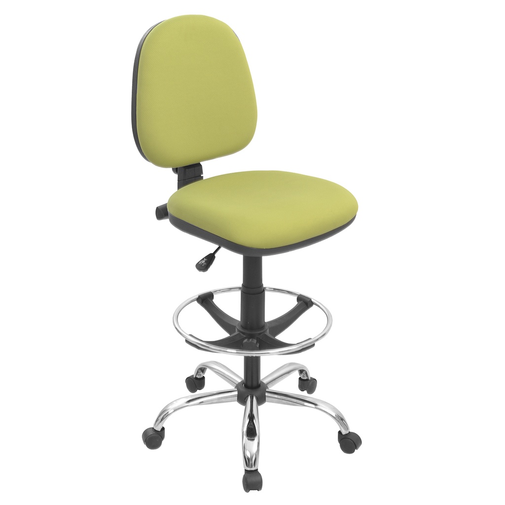 SILLA DE CAJERO LISA BASE Y ARO CROMO CONTACTO PERMANENTE