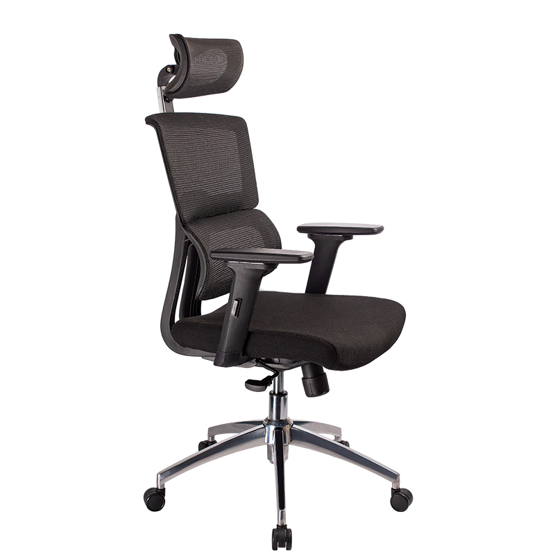 SILLA GERENCIAL AUSTRALIA SINCRO CON SLIDER BASE ALUMINIO PAÑO BRAZO GRADUABLE