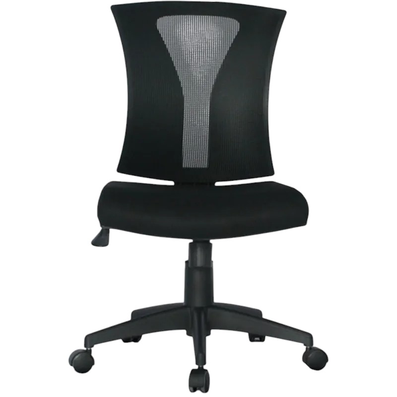 SILLA OFICINA ERGONÓMICA GERENCIAL SIN BRAZOS BASE NYLON PRAGA BASCULANTE