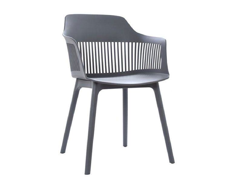 SILLA RESTAURANTE GALES  MONOCONCHA INYECTADA EN POLIPROPILENO GRIS OSCURO