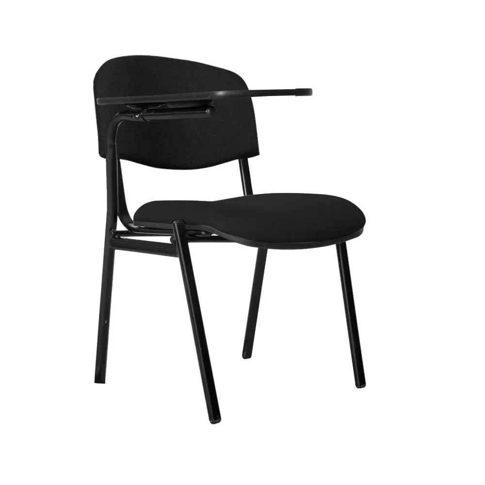 SILLA UNIVERSITARIA CON BRAZO ESCUALIZABLE NEGRO TAPIZADO ALCOLCHONADA