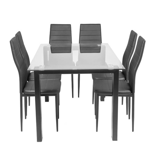 [126001] JUEGO DE COMEDOR TALAVERA 6 PUESTOS