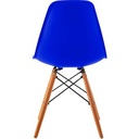 SILLA EAMES TRADICINAL CON PATAS DE MADERA - AZUL OSCURO