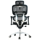 SILLA ERGOHUMAN ECO MARCO NEGRO / BRAZOS GRADUABLE / BASE ALUMINIO / ASIENTO Y ESPALDAR EN MALLA NEGRA / CON CABECERO / PERCHERO