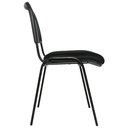 SILLA INTERLOCUTORA ESTRUCTURA NEGRA MALLA RECEPCION ISOCELES 2
