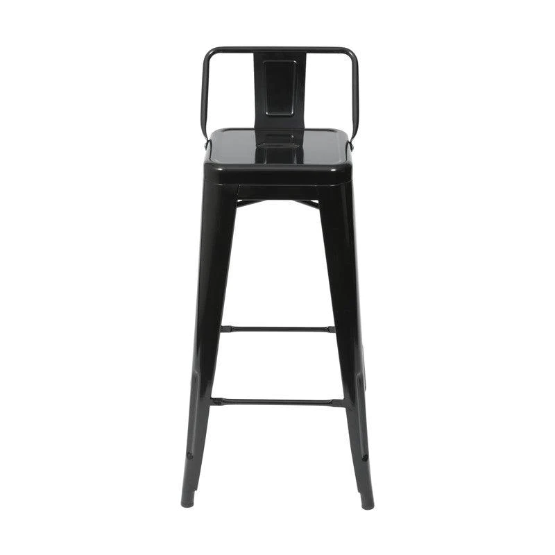 SILLA DE BAR RESTAURANTE METALICA TOLIX NEGRA DESCANSAPIES