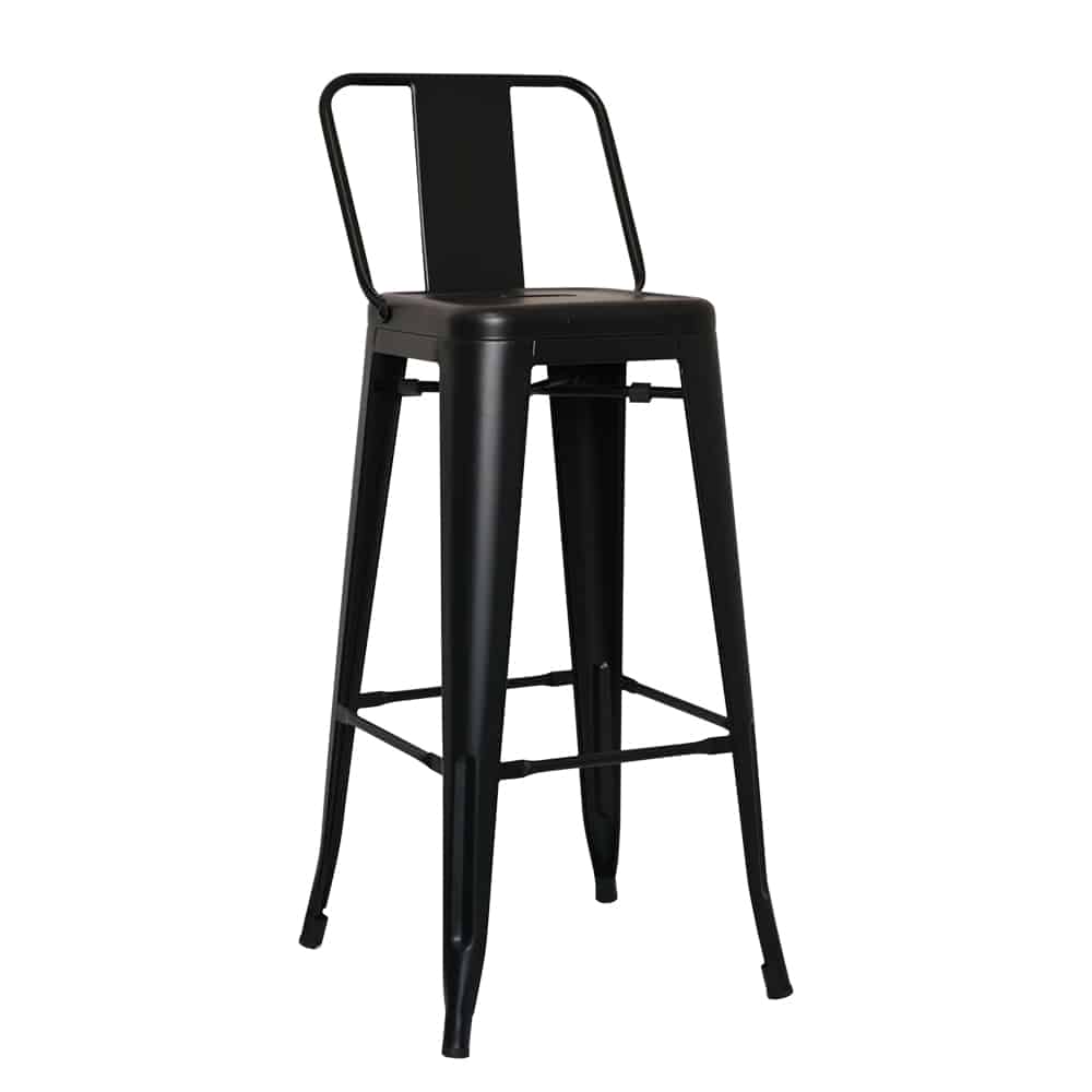 SILLA DE BAR RESTAURANTE METALICA TOLIX NEGRA DESCANSAPIES