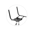 SILLA RISMA DE OFICINA TIPO CAJERO EN PLÁSTICO NEGRO ALTURA REGULABLE Y ARO EN NYLON