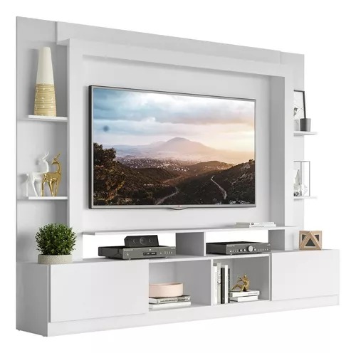CENTRO DE ENTRETENIMIENTO, PANEL TV DE 65" BLANCO