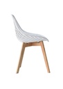 SILLA RESTAURANTE DISEÑO BLANCO ESTRUCTURA MADERA MSA