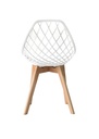 SILLA RESTAURANTE DISEÑO BLANCO ESTRUCTURA MADERA MSA