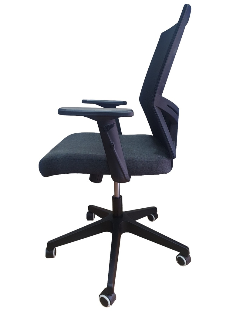SILLA OFICINA BASE NYLON CON BRAZOS GRADUABLES SOPORTE LUMBAR MASAKI