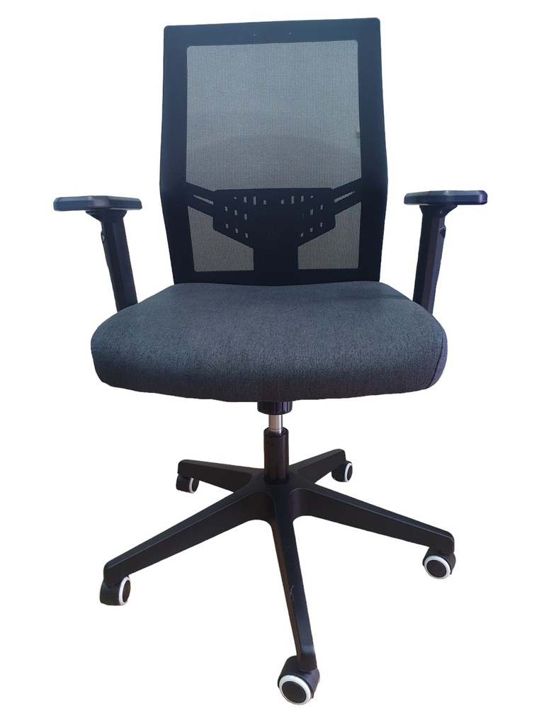 SILLA OFICINA BASE NYLON CON BRAZOS GRADUABLES SOPORTE LUMBAR MASAKI