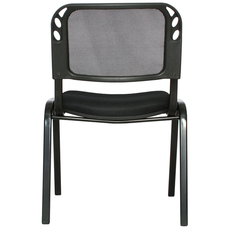 SILLA INTERLOCUTORA ISOCELES METALICA NEGRA MALLA