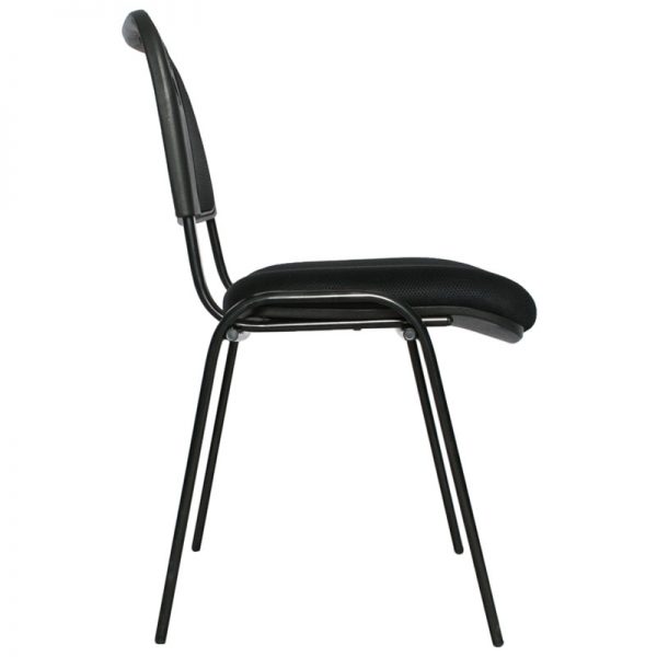 SILLA INTERLOCUTORA ISOCELES METALICA NEGRA MALLA