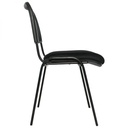 SILLA INTERLOCUTORA ISOCELES METALICA NEGRA MALLA