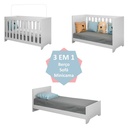CUNA 3 EN 1 ELSA CAMA, SOFA BLANCO+ COLCHON