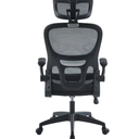 SILLA ERGONOMICA ERGOMAX MALLA BRAZOS ABATIBLES NEGRA CABECERO BASE NYLON