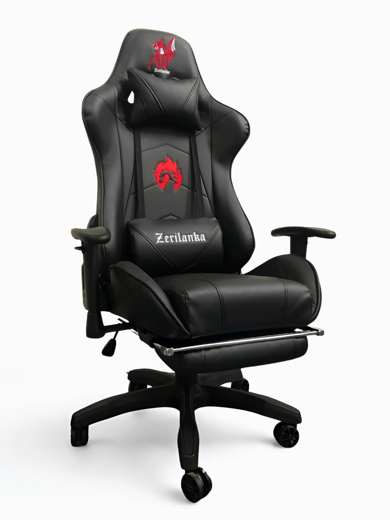 SILLA GAMER RECLINABLE ERGONOMICA NEGRA KITSUNE