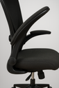 SILLA EJECUTIVA BASCULANTE CON BRAZOS ABATIBLES, ESPALDAR EN MALLA Y ASIENTO EN PAÑO - BASE NYLON ASUKA