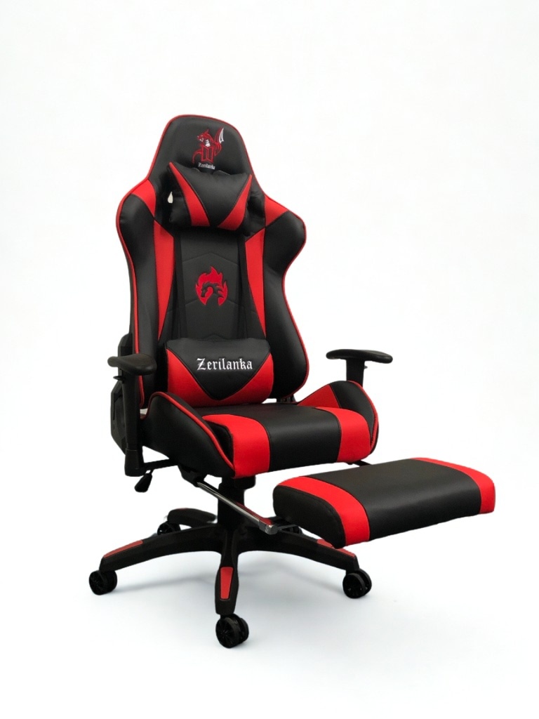 SILLA GAMER RECLINABLE ERGONOMICA ROJA KITSUNE