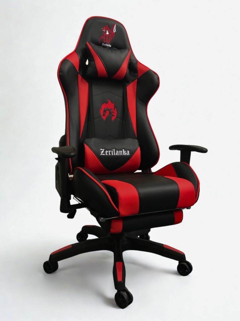 SILLA GAMER RECLINABLE ERGONOMICA ROJA KITSUNE