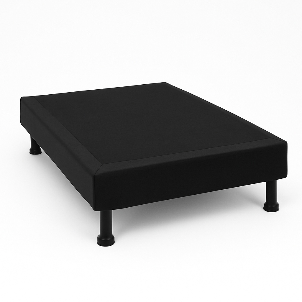 BASE CAMA DE 140 X 190 EN TELA DE 2 DIVISIONES MADERA