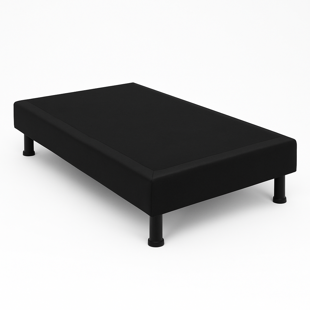 BASE CAMA DE 140 X 190 EN TELA DE 2 DIVISIONES MADERA