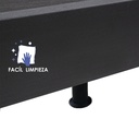 BASE CAMA DE 140 X 190 EN TELA DE 2 DIVISIONES MADERA