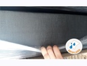 BASE CAMA DE 140 X 190 EN TELA DE 2 DIVISIONES MADERA